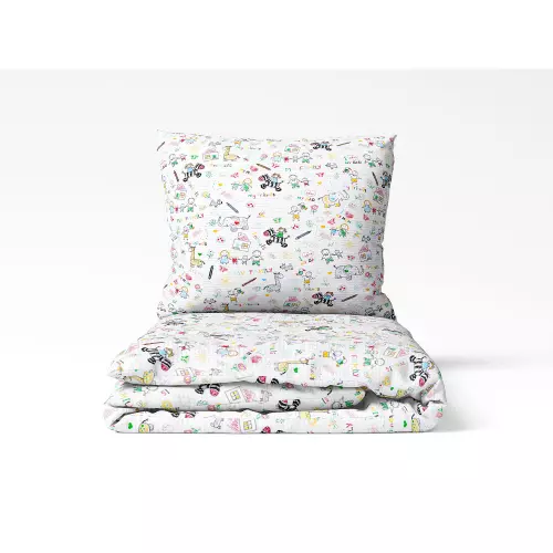 Dětské bavlněné povlečení - omalovánky - do postýlky 90x140+40x60