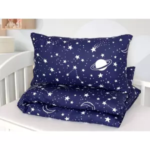 Dětské bavlněné povlečení - noční obloha - do postýlky 90x135+40x60