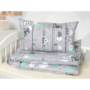 Dětské bavlněné povlečení - mintoví medvídci - do postýlky 90x140+40x60