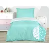 Dětské bavlněné povlečení - mintové hvězdičky 140x200+70x90
