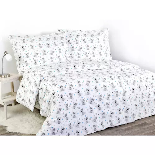 Dětské bavlněné povlečení - medvídci a hvězdy 140x200+70x90