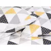 Bavlněné povlečení - retro hořčicové trojúhelníky 140x220+70x90