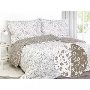 Bavlněné povlečení - pnoucí květiny 240x200+2ks 70x90