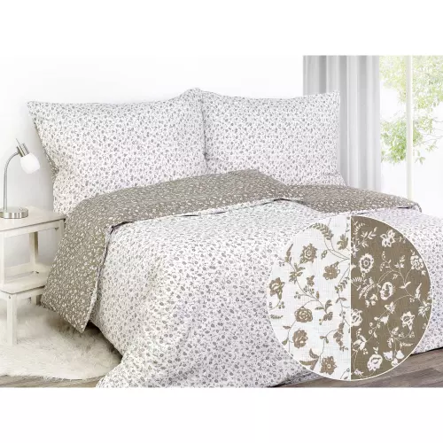 Bavlněné povlečení - pnoucí květiny 240x200+2ks 70x90