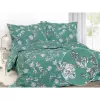 Bavlněné povlečení - lilie na petrolejové 140x220+70x90