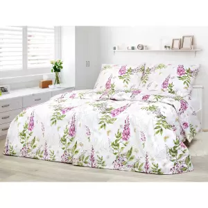 Bavlněné povlečení - květenství wistarie 140x220+70x90