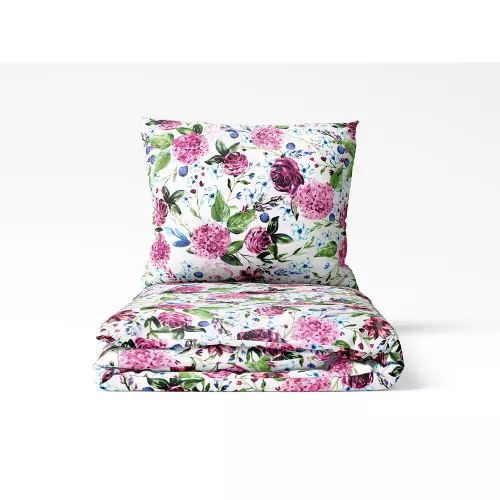 Bavlněné povlečení - hortenzie 140x200+70x90