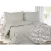 Bavlněné povlečení - bílá zrníčka na šedé 240x200+ 2ks 70x90