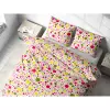 Bavlněné povlečení - barevné růžové puntíky 140x200+70x90