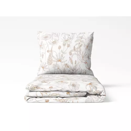 Bavlněné povlečení - režné kvítí 140x200+70x90