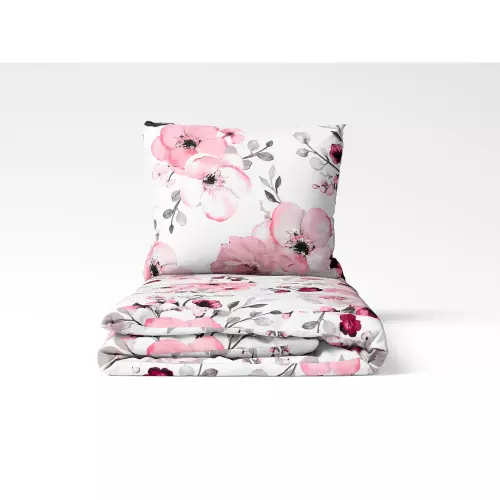 Bavlněné povlečení - květy sakury 140x200+70x90