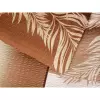 Krepové povlečení - hnědé listy s béžovým 140x200+70x90