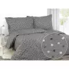 Krepové povlečení - barevné puntíky na šedé 140x200+70x90