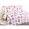 Dětské krepové povlečení - sovičky 140x200+70x90