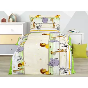 Dětské krepové povlečení - safari 140x200+70x90
