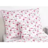 Dětské krepové povlečení - růžoví oslíci 140x200+70x90
