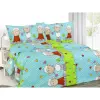 Dětské krepové povlečení - ovečky na tyrkysové 140x200+70x90
