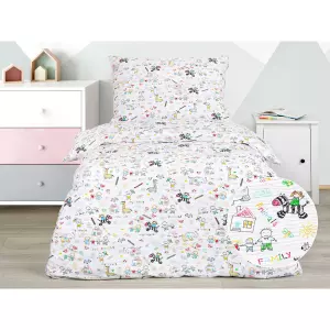 Dětské krepové povlečení - omalovánky 140x200+70x90
