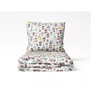 Dětské krepové povlečení - indiáni 140x200+70x90