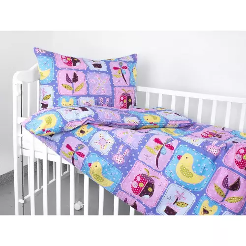 Dětské krepové povlečení - dětský patchwork 90x140+40x60