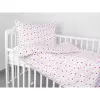 Dětské krepové povlečení - barevné puntíky na bílé - do postýlky 90x140+40x60