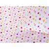 Dětské krepové povlečení - barevné puntíky na bílé - do postýlky 90x140+40x60
