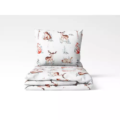 Dětské flanelové povlečení - jeleni - do postýlky 90x140+40x60