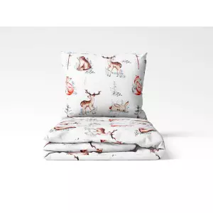 Flanelové povlečení - jeleni 140x200+70x90