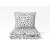 Flanelové povlečení - černé vločky na bílé 140x200+70x90