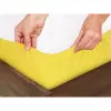 Bavlněné napínací prostěradlo - žluté 90x200