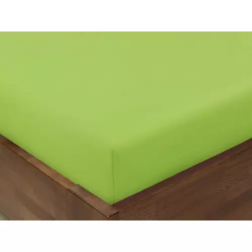 Bavlněné napínací prostěradlo - zelené 90x200