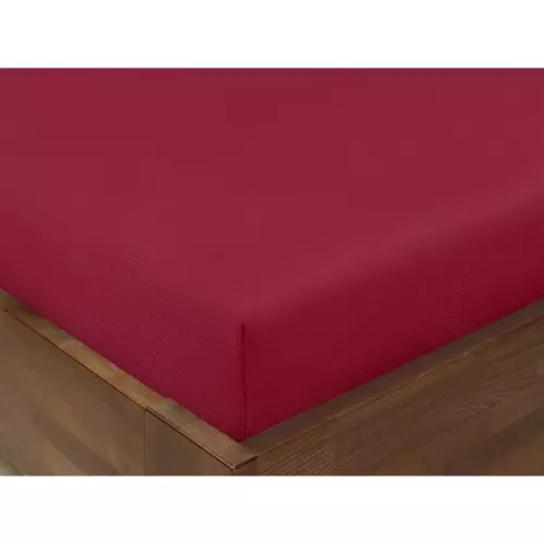 Bavlněné napínací prostěradlo - vínové 90x200