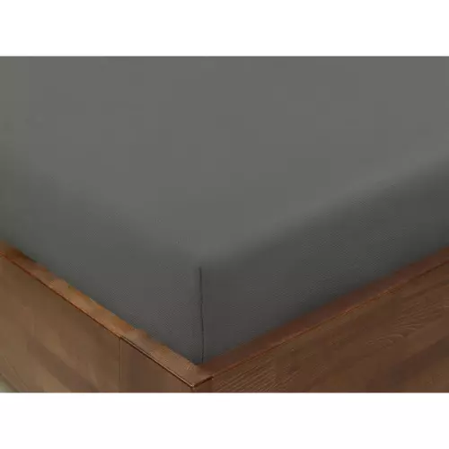 Bavlněné napínací prostěradlo - tmavě šedé 90x200