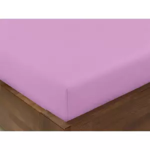 Bavlněné napínací prostěradlo - světle fialové 90x200