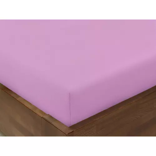 Bavlněné napínací prostěradlo - světle fialové 90x200