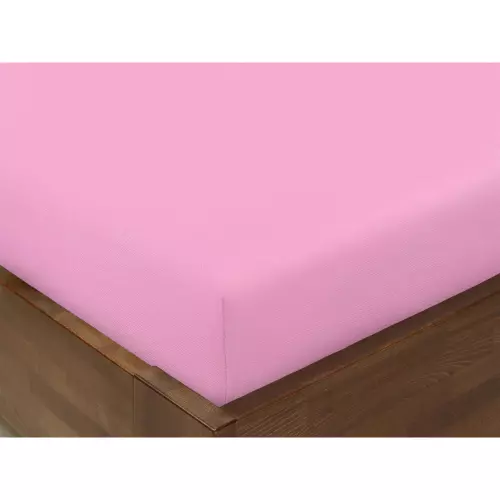 Bavlněné napínací prostěradlo - růžové 90x200