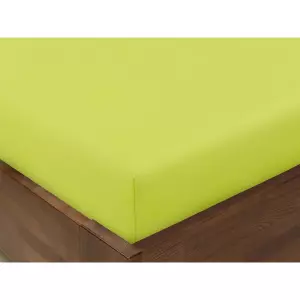 Bavlněné napínací prostěradlo - pistáciové 90x200