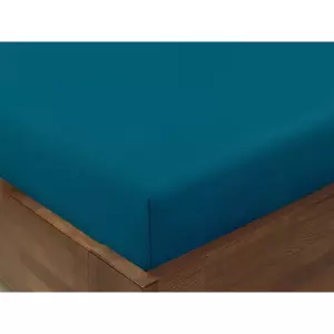 Bavlněné napínací prostěradlo - petrolejové 90x200