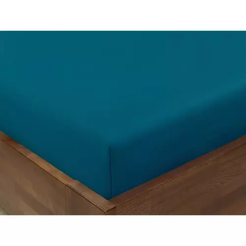 Bavlněné napínací prostěradlo - petrolejové 90x200