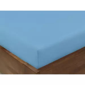 Bavlněné napínací prostěradlo - modré 90x200