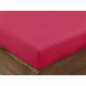 Bavlněné napínací prostěradlo - malinové 90x200