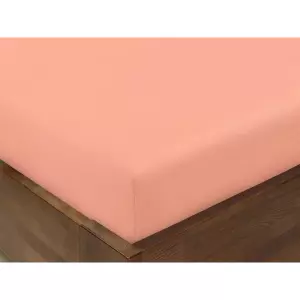 Bavlněné napínací prostěradlo - lososové 90x200