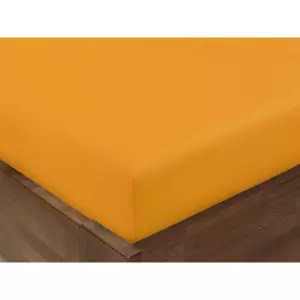 Bavlněné napínací prostěradlo - hořčicové 90x200