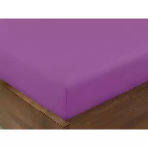 Bavlněné napínací prostěradlo - fialové 90x200