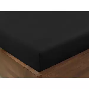 Bavlněné napínací prostěradlo - černé 90x200