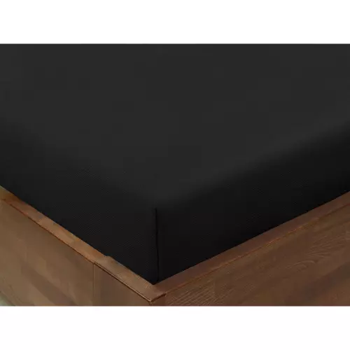 Bavlněné napínací prostěradlo - černé 90x200