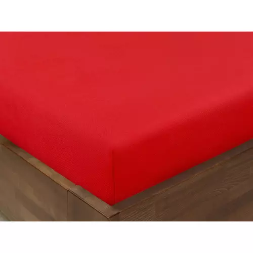 Bavlněné prostěradlo – sytě červené – plachta 140x240