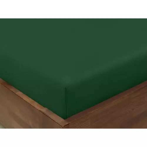 Bavlněné prostěradlo - lahvově zelené - plachta 140x240