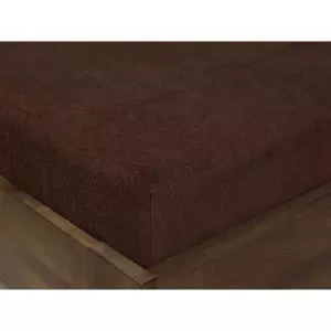 Dětské froté napínací prostěradlo - tmavě hnědé - do postýlky 60x120