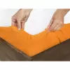 Dětské froté napínací prostěradlo - oranžové - do postýlky 60x120